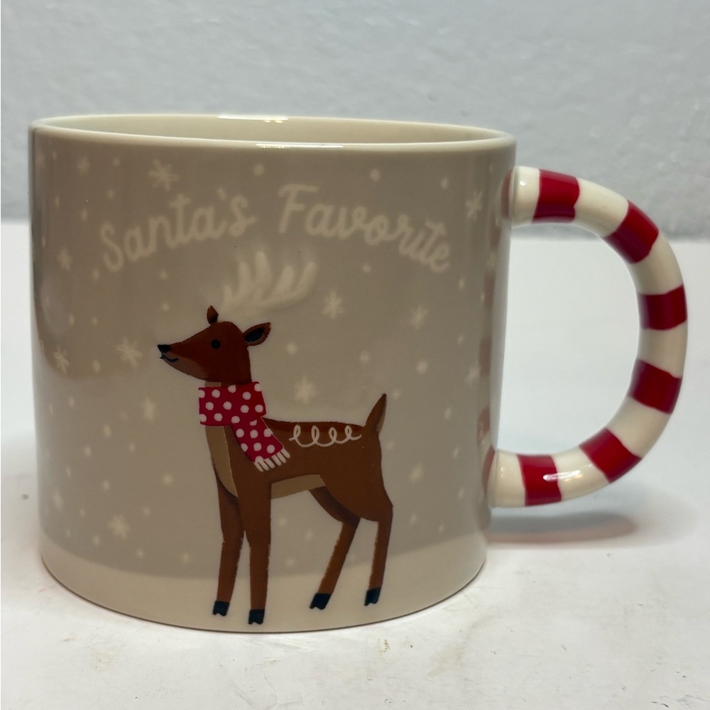 Wondershop Holiday Mug with Red and White Handle